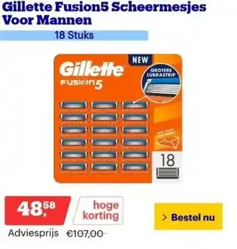 Bol.com Gillette Fusion5 Scheermesjes Voor Mannen aanbieding