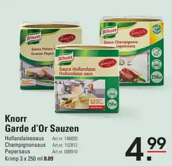 Sligro Knorr Garde d'Or Sauzen aanbieding