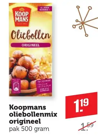 CoopCompact Koopmans oliebollenmix origineel pak 500 gram aanbieding