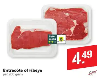 CoopCompact Entrecôte of ribeye per 200 gram aanbieding