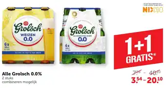 CoopCompact Alle Grolsch 0.0% aanbieding