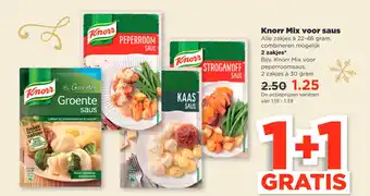 PLUS Knorr mix voor saus 2 zakjes aanbieding