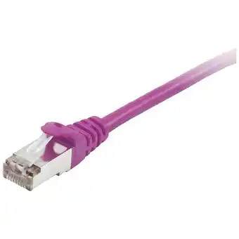 Conrad Equip 605555 rj45 netwerkkabel, patchkabel cat 6 s/ftp 1.00 m violet vergulde steekcontacten 1 stuk(s) aanbieding