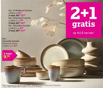 Leen Bakker Schaalte Camille stoneware blauw 4 5x11 5 cm aanbieding