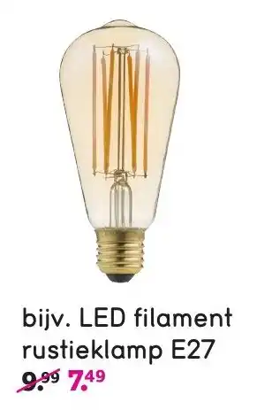 Leen Bakker LED filament rustieklamp E27 aanbieding