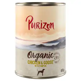 Zooplus Nu voor een probeer prijs! 24 x 400g purizon organic hondenvoer - organic: kip en gans met pompoen (24 x 400 g) aanbieding