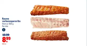 Makro Rauwe varkensspareribs aanbieding