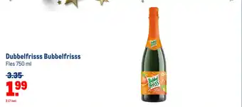 Makro Dubbelfrisss Bubbelfrisss Fles 750 ml aanbieding