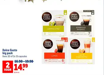 Makro Dolce Gusto big pack Doos 30 of 2x 15 capsules aanbieding