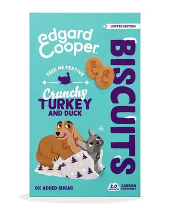 Welkoop Edgard & cooper feestelijke biscuits - hondensnack - kalkoen 400 gram aanbieding