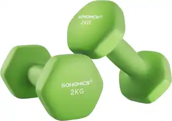 Amazon Songmics set van 2 halters, zeshoekige halters paar, thuistraining, fitnesstrainingsoefening aanbieding