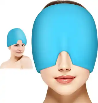 Amazon Acwoo migraine relief cap, herbruikbare cold hot therapy migraine en hoofdpijn relief cap, enkelzijdige gel ice hot head wrap aanbieding