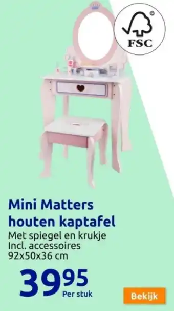 Action Mini Matters houten kaptafel aanbieding