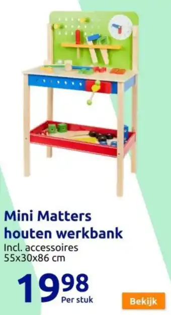 Action Mini Matters houten werkbank aanbieding