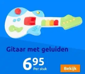 Action Gitaar met geluiden aanbieding