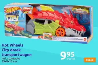 Action Hot Wheels City draak transportwagen aanbieding