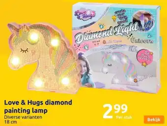 Action Love & Hugs diamond painting lamp aanbieding