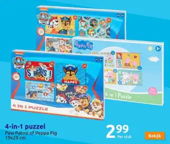 Action 4-in-1 puzzel aanbieding