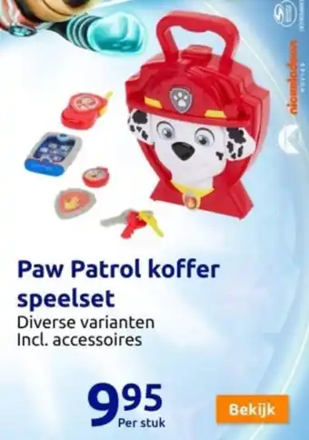 Action Paw Patrol koffer speelset aanbieding