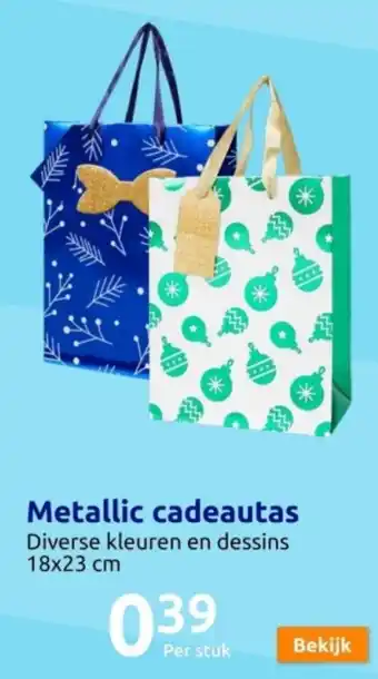 Action Metallic cadeautas aanbieding