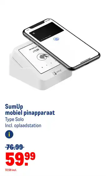 Makro SumUp mobiel pinapparaat aanbieding