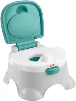 Amazon Fisher-price 3-in-1 potjes voor zindelijkheidstraining en opstapje voor peuters, met afneembare toiletbril en afwasbaar potje aanbieding