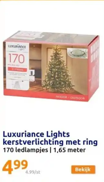 Action Luxuriance Lights kerstverlichting met ring 170 ledlampjes | 1,65 meter aanbieding