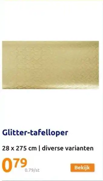 Action Glitter-tafelloper 28 x 275 cm aanbieding