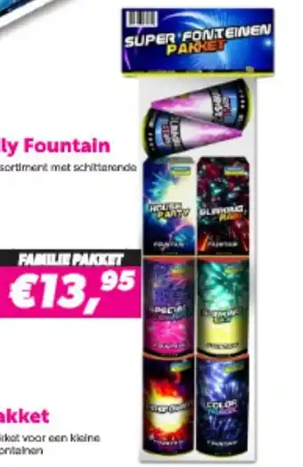 Meester Vuurwerk 953// Family Fountain aanbieding