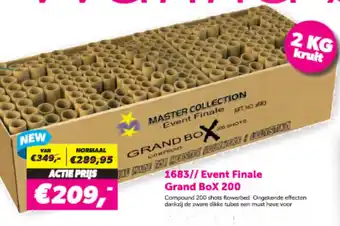 Meester Vuurwerk 1683// Event Finale Grand Box 200 aanbieding