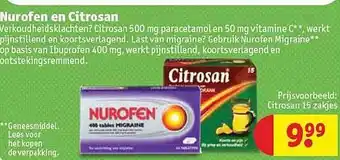 Kruidvat Nurofen en Citrosan aanbieding