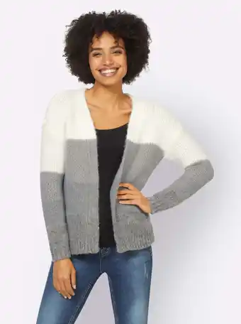 Heine Cardigan in ecru/grijs gemêleerd van heine aanbieding