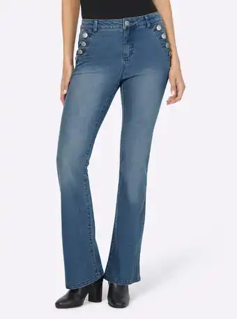 Heine Bootcut jeans in blue-bleached van heine aanbieding