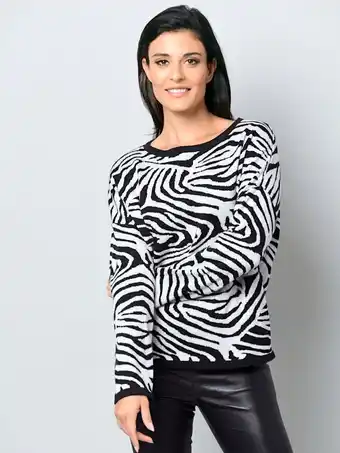 Klingel Trui met animalprint alba moda steengrijs/zwart aanbieding