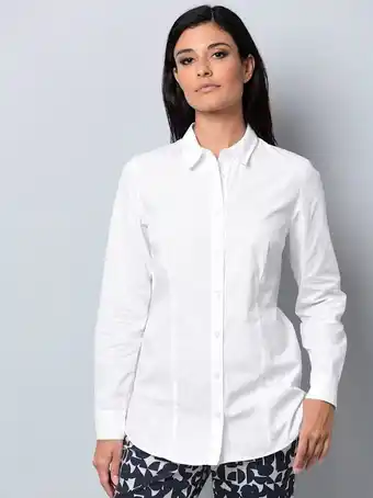 Klingel Blouse met overhemdkraag alba moda wit aanbieding