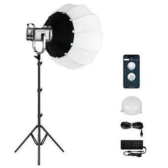 Amazon Gvm 150w led videoverlichting, app bediening bowens led studiolamp voor video youtube-fotografie studiolicht, 2700k~7500k cri aanbieding