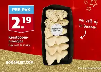 Hoogvliet Kerstboom-broodjes Pak met 6 stuks aanbieding