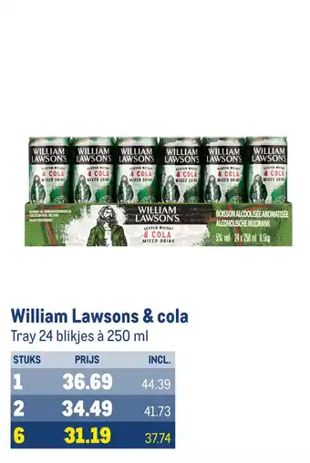 Makro William lawsons & cola aanbieding