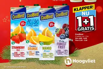 Hoogvliet CoolBest 2 pakken van 1 liter aanbieding