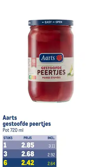 Makro Aarts gestoofde peertjes aanbieding