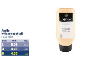 Makro Apollo whiskey cocktail aanbieding