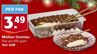 Hoogvliet Melkan tiramisu Pak van 500 gram aanbieding