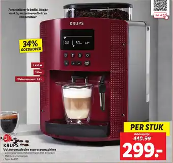 Lidl KRUPS Volautomatische espressomachine aanbieding