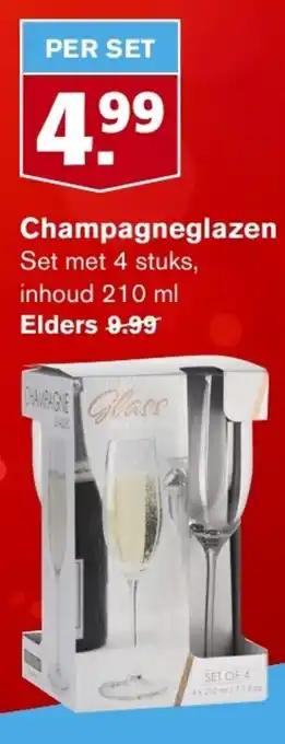 Hoogvliet Champagneglazen aanbieding