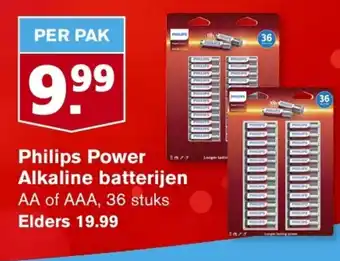 Hoogvliet Philips Power Alkaline batterijen aanbieding