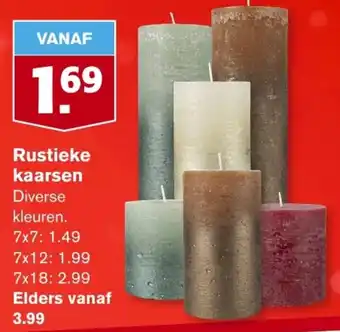 Hoogvliet Rustieke kaarsen aanbieding