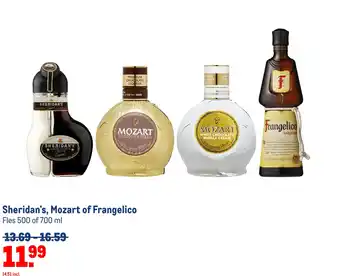 Makro Sheridan's, mozart of frangelico aanbieding