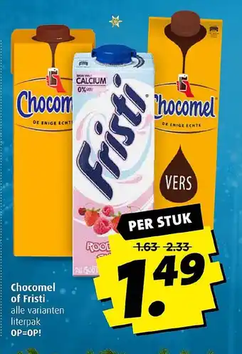 Boni Chocomel of fristi aanbieding