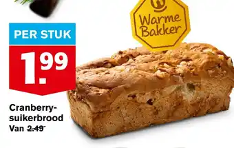 Hoogvliet Cranberrysuikerbrood aanbieding