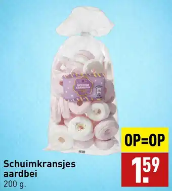 ALDI Schuimkransjes aardbei 200 g aanbieding